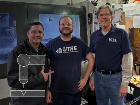UTRS Advanced Manufacturing employees with member of NJTMA touring the Robbinsville, NJ location.