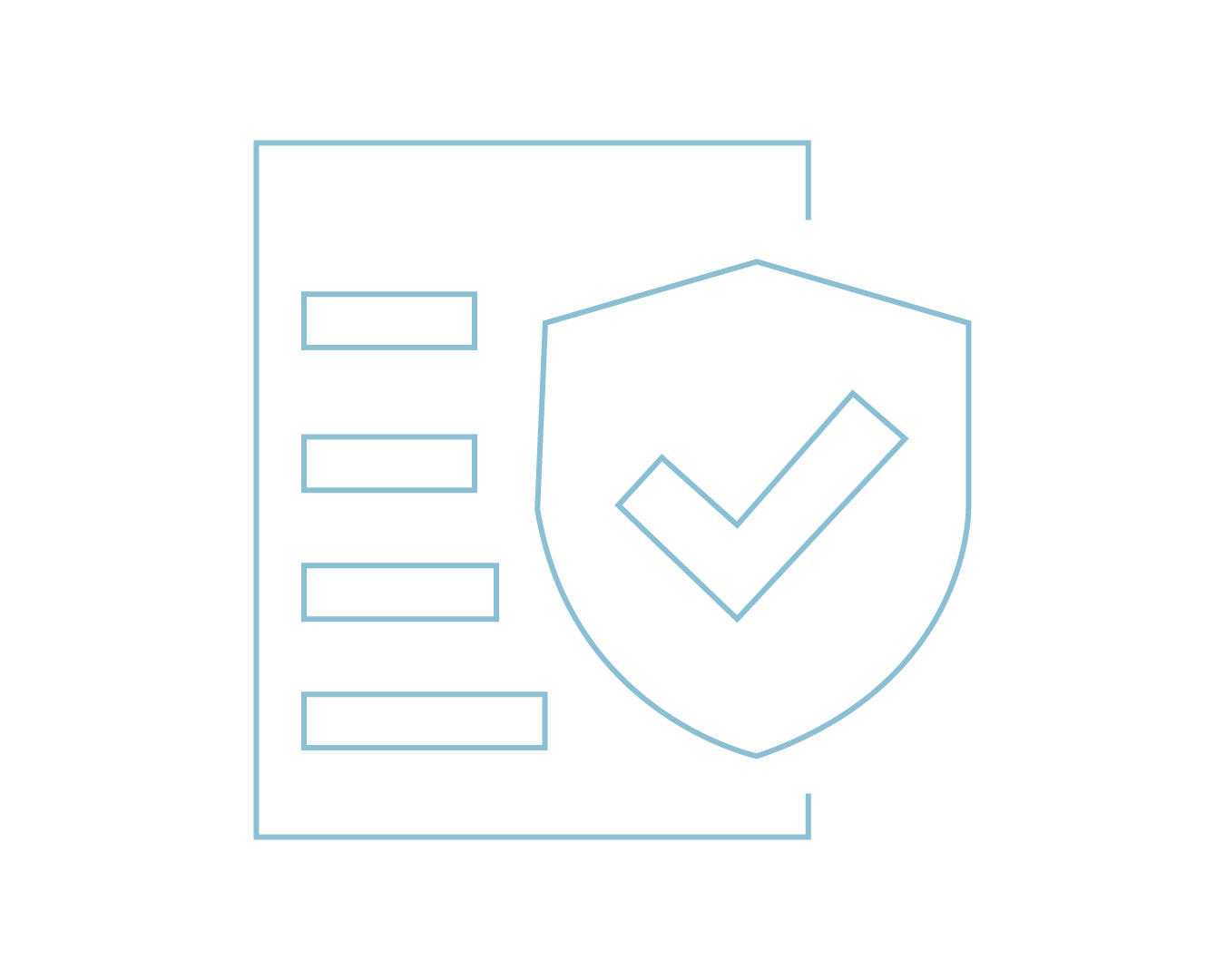 Lined icon representing compliance as a service for cyber