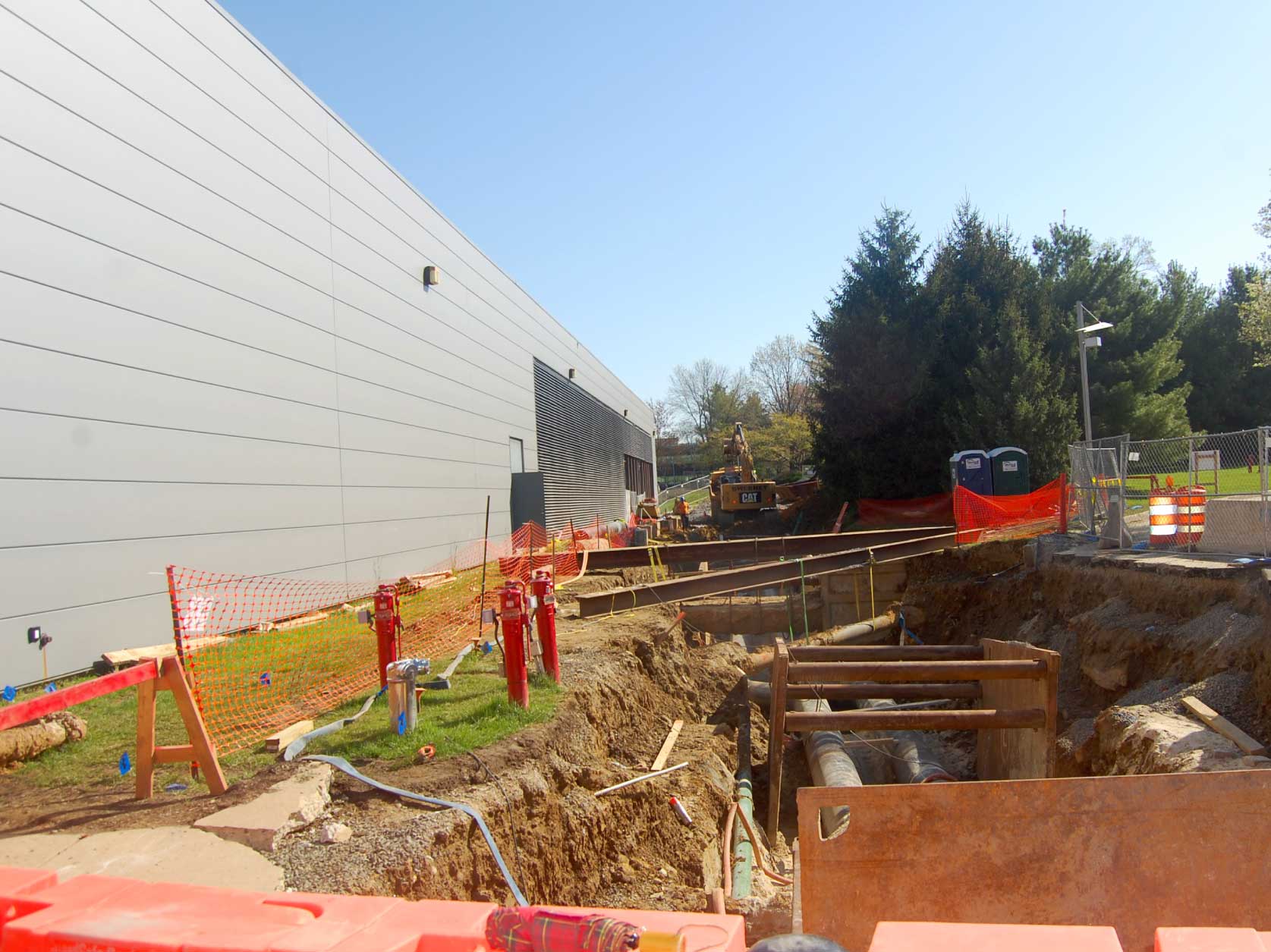 Replacement of chiller lines to and from cooling towers