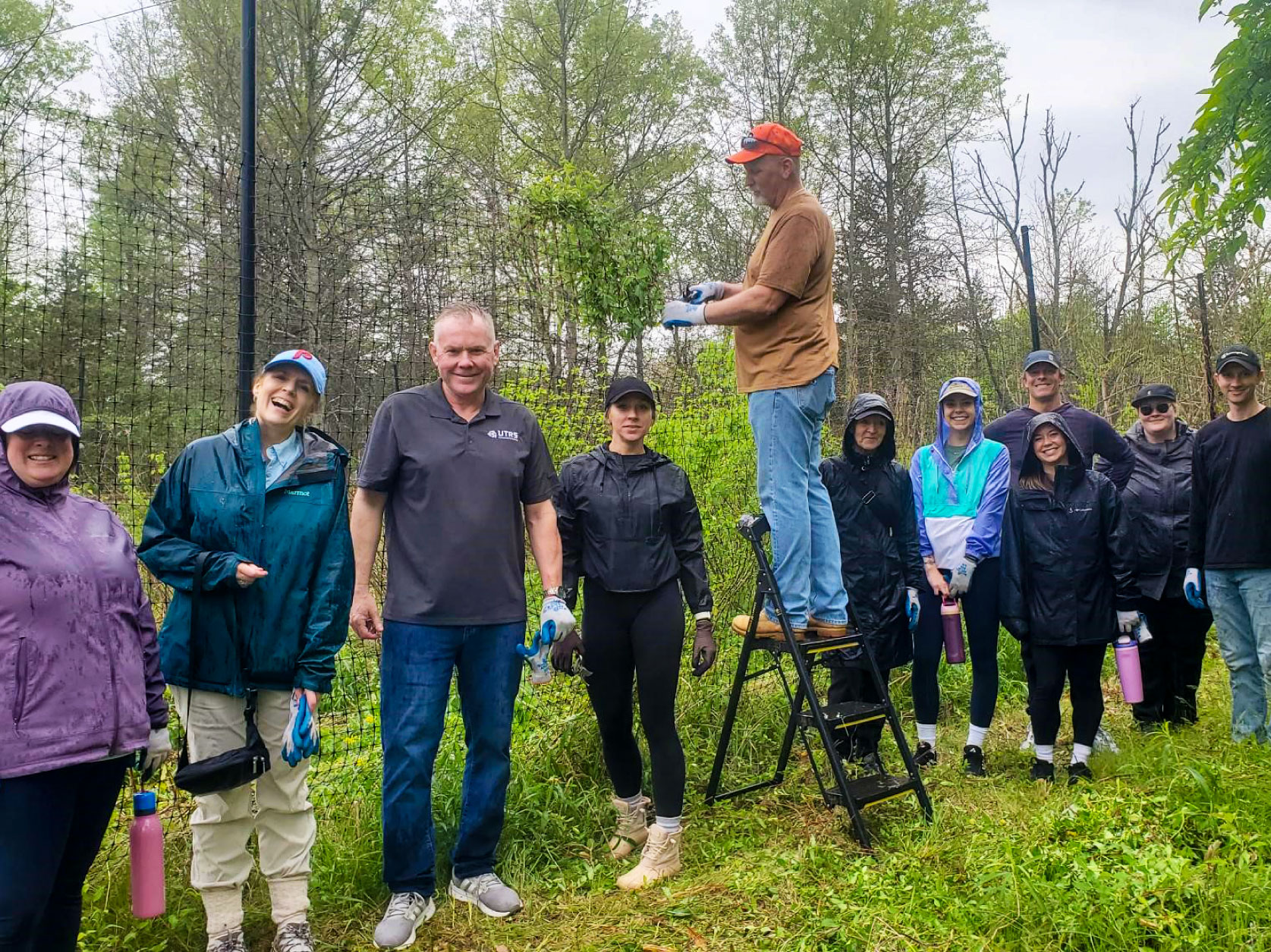 UTRS volunteers supporting outdoor stewardship at the Watershed Institute